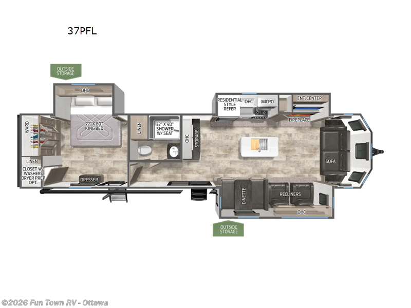 2026 Forest River Puma Vista 37PFL - New Destination Trailer For Sale by Fun Town RV - Ottawa in Ottawa, Kansas features Slideout