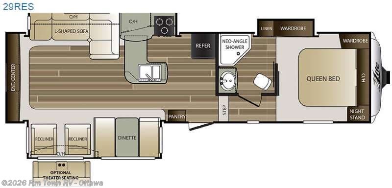2016 Keystone Cougar X-Lite 29RES - Used Fifth Wheel For Sale by Fun Town RV - Ottawa in Ottawa, Kansas features Slideout