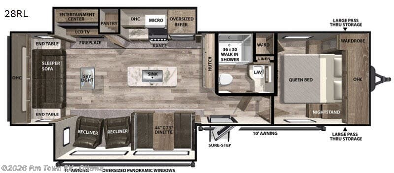 2020 Forest River Vibe 28RL - Used Travel Trailer For Sale by Fun Town RV - Ottawa in Ottawa, Kansas features Slideout