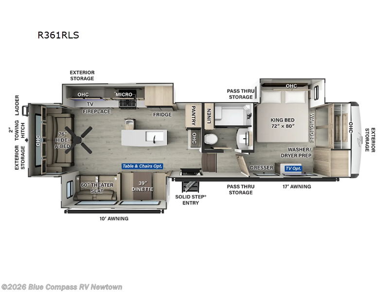 2026 Forest River Rockwood Signature R361RLS - New Fifth Wheel For Sale by Blue Compass RV Newtown in Newtown, Connecticut features Slideout