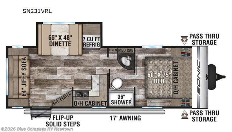 2020 Venture RV Sonic SN231VRL - Used Travel Trailer For Sale by Blue Compass RV Newtown in Newtown, Connecticut features Slideout