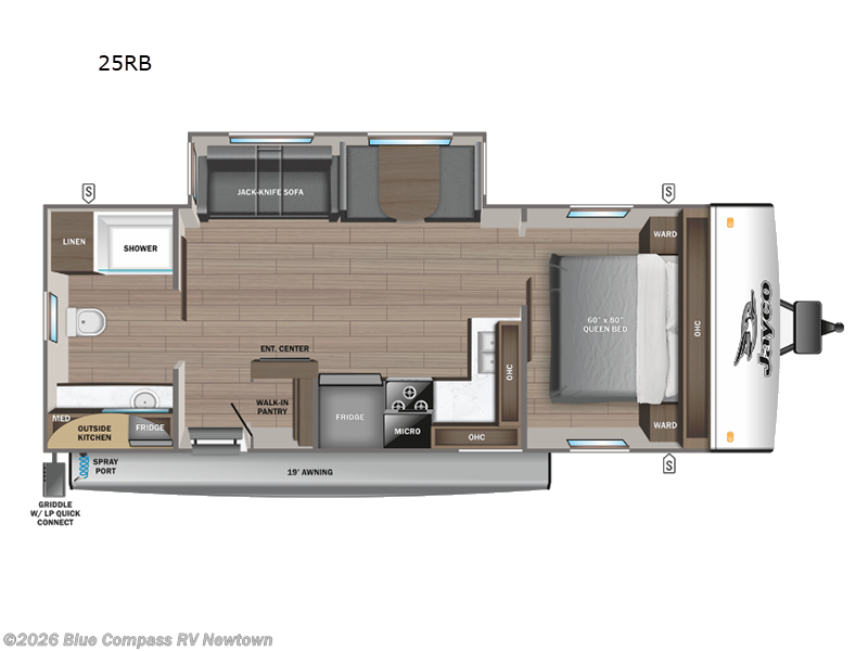2024 Jayco Jay Feather 25RB - Used Travel Trailer For Sale by Blue Compass RV Newtown in Newtown, Connecticut features Slideout