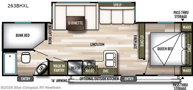 2019 Forest River Wildwood 263BHXL - Used Travel Trailer For Sale by Blue Compass RV Newtown in Newtown, Connecticut features Slideout