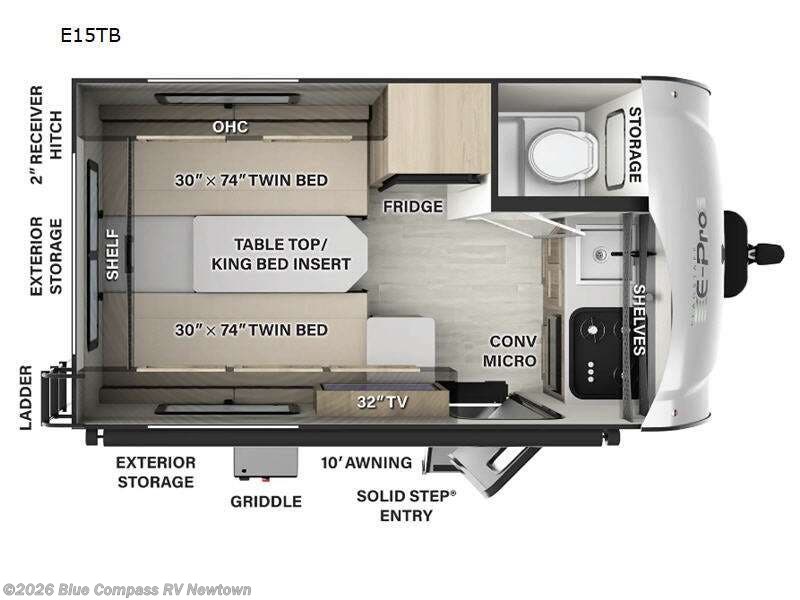 2024 Forest River Flagstaff E-Pro E15TB - Used Travel Trailer For Sale by Blue Compass RV Newtown in Newtown, Connecticut