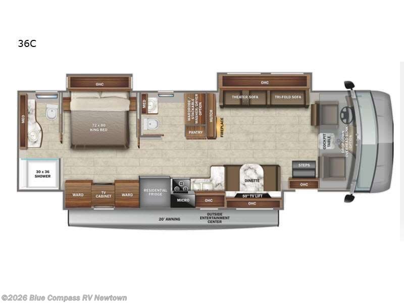 2022 Jayco Precept 36C - Used Class A For Sale by Blue Compass RV Newtown in Newtown, Connecticut features Slideout