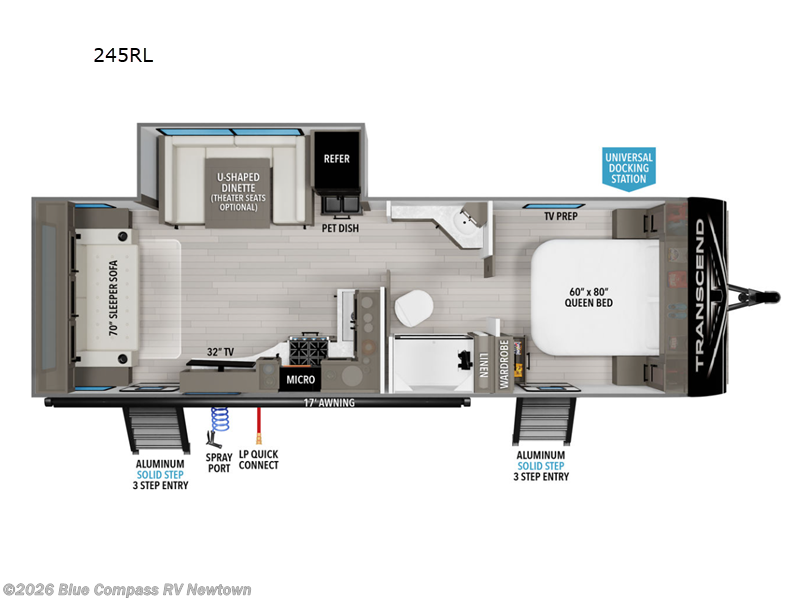 2024 Grand Design Transcend Xplor 245RL - Used Travel Trailer For Sale by Blue Compass RV Newtown in Newtown, Connecticut features Slideout