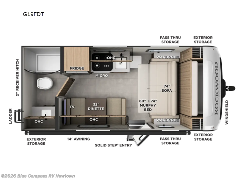 2027 Forest River Rockwood Geo Pro G19FDT - New Travel Trailer For Sale by Blue Compass RV Newtown in Newtown, Connecticut