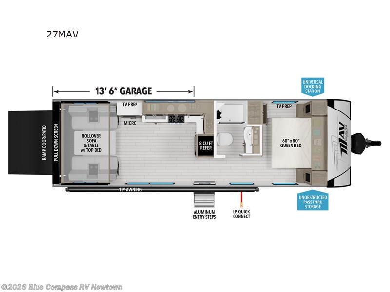 2024 Grand Design Momentum MAV 27MAV - Used Toy Hauler For Sale by Blue Compass RV Newtown in Newtown, Connecticut