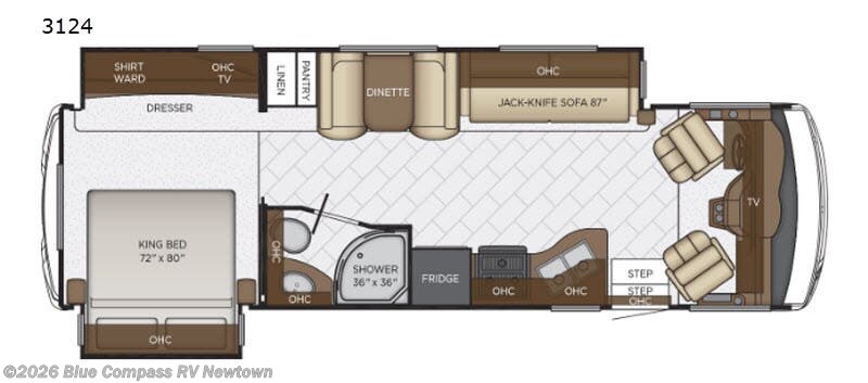 2019 Newmar Bay Star 3124 - Used Class A For Sale by Blue Compass RV Newtown in Newtown, Connecticut features Slideout