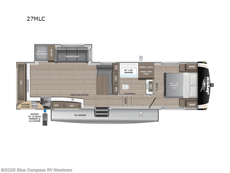2025 Jayco Eagle HT 27MLC - Used Fifth Wheel For Sale by Blue Compass RV Newtown in Newtown, Connecticut features Slideout