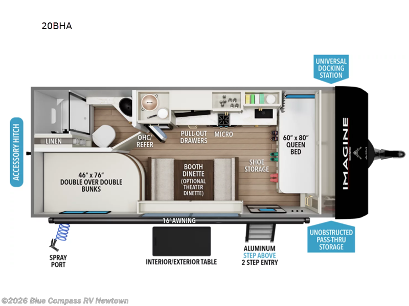2027 Grand Design Imagine AIM 20BHA - New Travel Trailer For Sale by Blue Compass RV Newtown in Newtown, Connecticut