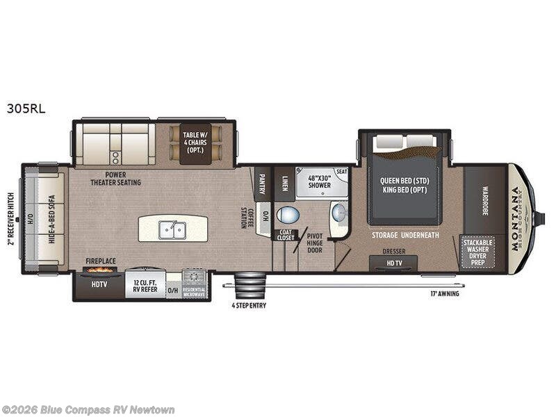2018 Keystone Montana High Country 305RL - Used Fifth Wheel For Sale by Blue Compass RV Newtown in Newtown, Connecticut features Slideout