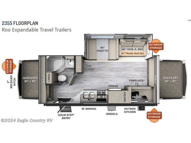 2024 Forest River Rockwood Roo Expandable 235S - New Travel Trailer For Sale by Eagle Country RV in Eagle River, Wisconsin