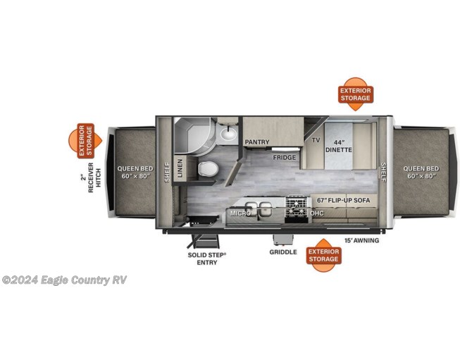 2024 Forest River Rockwood Roo Expandable Hybrid 19 - New Travel Trailer For Sale by Eagle Country RV in Eagle River, Wisconsin