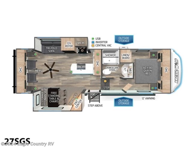 2024 Forest River Arctic Wolf 27SGS - New Fifth Wheel For Sale by Eagle Country RV in Eagle River, Wisconsin
