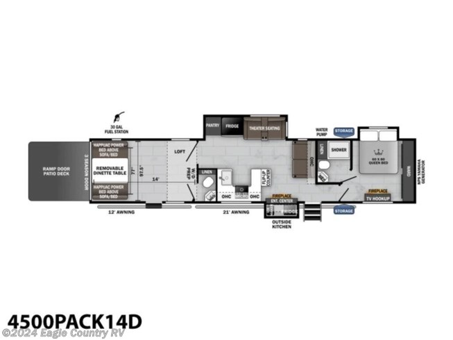 2024 Forest River Wolf Pack 4500PACK14D - New Toy Hauler For Sale by Eagle Country RV in Eagle River, Wisconsin