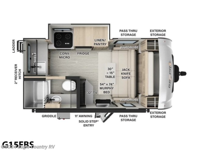 2024 Forest River Rockwood Geo Pro G15FBS - New Travel Trailer For Sale by Eagle Country RV in Eagle River, Wisconsin
