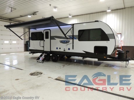 Options Include: Upgraded 15k A/C Unit, Spare Tire &amp;amp; Carrier, and Outside Shower. Financing and Home Delivery are Available.&lt;br&gt; &lt;br&gt; &lt;h3&gt;2024 Forest River Salem 22ERAS&lt;/h3&gt;&lt;strong&gt;Salem Travel Trailers&lt;/strong&gt;&lt;p&gt;Years of memories is the expectation in a Salem RV. We understand that families come in many different sizes which is why we offer functional floorplans to meet your needs.&lt;/p&gt;&lt;p&gt;&lt;strong&gt;Features may include:&lt;/strong&gt;&lt;/p&gt;&lt;ul&gt;&lt;li&gt;Exterior Speakers&lt;/li&gt;&lt;/ul&gt;&lt;ul&gt;&lt;li&gt;Window Valance Package&lt;/li&gt;&lt;/ul&gt;&lt;ul&gt;&lt;li&gt;12&quot; x 48&quot; Bedroom Room Window&lt;/li&gt;&lt;/ul&gt;&lt;ul&gt;&lt;li&gt;Huge 48&quot; x 12&quot; Kitchen Window&lt;/li&gt;&lt;/ul&gt;&lt;ul&gt;&lt;li&gt;30&quot; x 22&quot; Egress Window Rear Wall on Double over Double Bunk Model&lt;/li&gt;&lt;/ul&gt;&lt;ul&gt;&lt;li&gt;Fitted Sheet in Bedroom w/ Evergreen Mattress&lt;/li&gt;&lt;/ul&gt;&lt;ul&gt;&lt;li&gt;Arcadia Series Soft Shower Door (Most Models)&lt;/li&gt;&lt;/ul&gt;&lt;ul&gt;&lt;li&gt;7-Way Plug Holder&lt;/li&gt;&lt;/ul&gt;&lt;ul&gt;&lt;li&gt;Shower w/ Surround (Size Varies by Model)&lt;/li&gt;&lt;/ul&gt;&lt;ul&gt;&lt;li&gt;Slide-Out Awning Prep&lt;/li&gt;&lt;/ul&gt;&lt;ul&gt;&lt;li&gt;Tablet Compatible USB Ports in Bedroom and Bunks&lt;/li&gt;&lt;/ul&gt;&lt;ul&gt;&lt;li&gt;Grey &quot;Teddy Bear&quot; Bunk Mattress&lt;/li&gt;&lt;/ul&gt;&lt;ul&gt;&lt;li&gt;30 Amp Service w/ 13.5K BTU A/C&lt;/li&gt;&lt;/ul&gt;&lt;ul&gt;&lt;li&gt;Standard Cable/Sat Ready&lt;/li&gt;&lt;/ul&gt;&lt;ul&gt;&lt;li&gt;Microwave&lt;/li&gt;&lt;/ul&gt;&lt;ul&gt;&lt;li&gt;6 Gal. Gas/Elec DSI&lt;/li&gt;&lt;/ul&gt;&lt;ul&gt;&lt;li&gt;3 Burner Cook Top&lt;/li&gt;&lt;/ul&gt;&lt;ul&gt;&lt;li&gt;Pass Thru Storage&lt;/li&gt;&lt;/ul&gt;&lt;ul&gt;&lt;li&gt;Diamond Plate Rock Guard&lt;/li&gt;&lt;/ul&gt;&lt;ul&gt;&lt;li&gt;KING OmniGo HD Television Antenna Prepped for: KING WiFi Range Extender, KING LTE Cell Booster and KING Satellite Antennas&lt;/li&gt;&lt;/ul&gt;&lt;ul&gt;&lt;li&gt;Water Heater By-Pass&lt;/li&gt;&lt;/ul&gt;&lt;ul&gt;&lt;li&gt;Central Switch Command Center&lt;/li&gt;&lt;/ul&gt;&lt;ul&gt;&lt;li&gt;Cable/Antenna Hookup on Door Side&lt;/li&gt;&lt;/ul&gt;&lt;ul&gt;&lt;li&gt;Flush Mount Water Heater Cover&lt;/li&gt;&lt;/ul&gt;&lt;ul&gt;&lt;li&gt;11 Cu. Ft. Frost Free Double Door 12-Volt Refrigeator&lt;/li&gt;&lt;/ul&gt;&lt;ul&gt;&lt;li&gt;Concrete Seal w/ Stretch Hex Backsplash (Kitchen)&lt;/li&gt;&lt;/ul&gt;&lt;ul&gt;&lt;li&gt;24x40 Shower w/ Surround &amp;amp; Arcadia Door IPO Tub (Select Models)&lt;/li&gt;&lt;/ul&gt;&lt;ul&gt;&lt;li&gt;Light Switch in Bedroom, Bunkroom, &amp;amp; Living Room&lt;/li&gt;&lt;/ul&gt;&lt;ul&gt;&lt;li&gt;MORryde&amp;#8482; StepAbove Triple Step (Main Door Only)&lt;/li&gt;&lt;/ul&gt;&lt;ul&gt;&lt;li&gt;30x20 Door Side Baggage Door w/ Smooth Fiberglass for Dry Erase Board Capability&lt;/li&gt;&lt;/ul&gt;&lt;ul&gt;&lt;li&gt;Slab Door on Bed Riser w/ Removable Netted Laundry Bag&lt;/li&gt;&lt;/ul&gt;&lt;ul&gt;&lt;li&gt;LED Strip Lighting Under Entertainment Center&lt;/li&gt;&lt;/ul&gt;&lt;ul&gt;&lt;li&gt;Chalk Board Bottom Side of Flip-Up Bunks (Select Models)&lt;/li&gt;&lt;/ul&gt;&lt;ul&gt;&lt;li&gt;Skylight Over Shower&lt;/li&gt;&lt;/ul&gt;&lt;ul&gt;&lt;li&gt;Residential Inspired Bathroom Vanity&lt;/li&gt;&lt;/ul&gt;&lt;ul&gt;&lt;li&gt;Dimmer Light Switch for Living Area Main Lights&lt;/li&gt;&lt;/ul&gt; http://www.eaglecountryrv.com/--xInventoryDetail?id=14893039