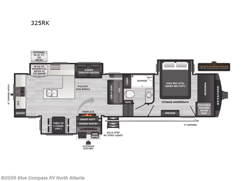 2026 Keystone Montana High Country 325RK - New Fifth Wheel For Sale by Blue Compass RV North Atlanta in Buford, Georgia features Slideout