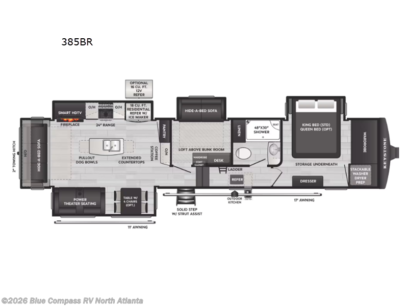 2026 Keystone Montana High Country 385BR - New Fifth Wheel For Sale by Blue Compass RV North Atlanta in Buford, Georgia features Slideout