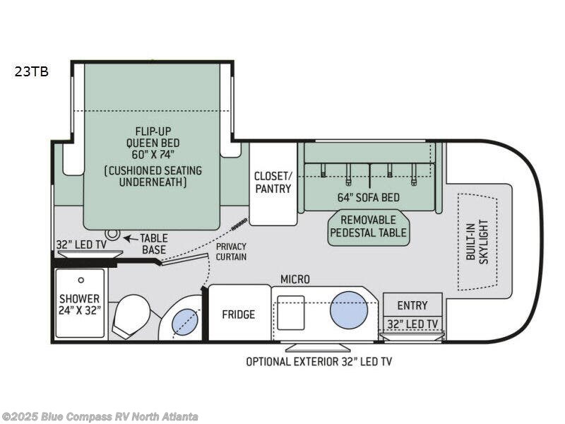 2017 Thor Motor Coach Compass 23TB - Used Class C For Sale by Blue Compass RV North Atlanta in Buford, Georgia features Slideout