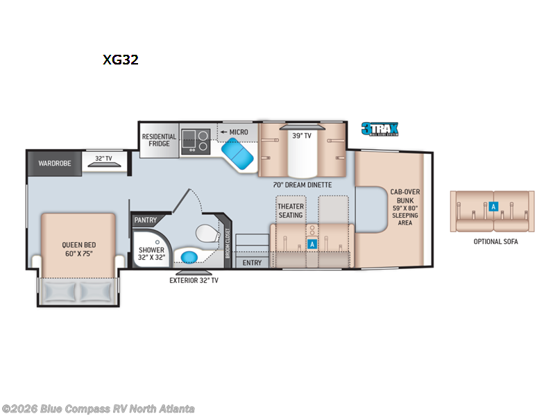 2022 Thor Motor Coach Omni XG32 - Used Super C For Sale by Blue Compass RV North Atlanta in Buford, Georgia features Slideout