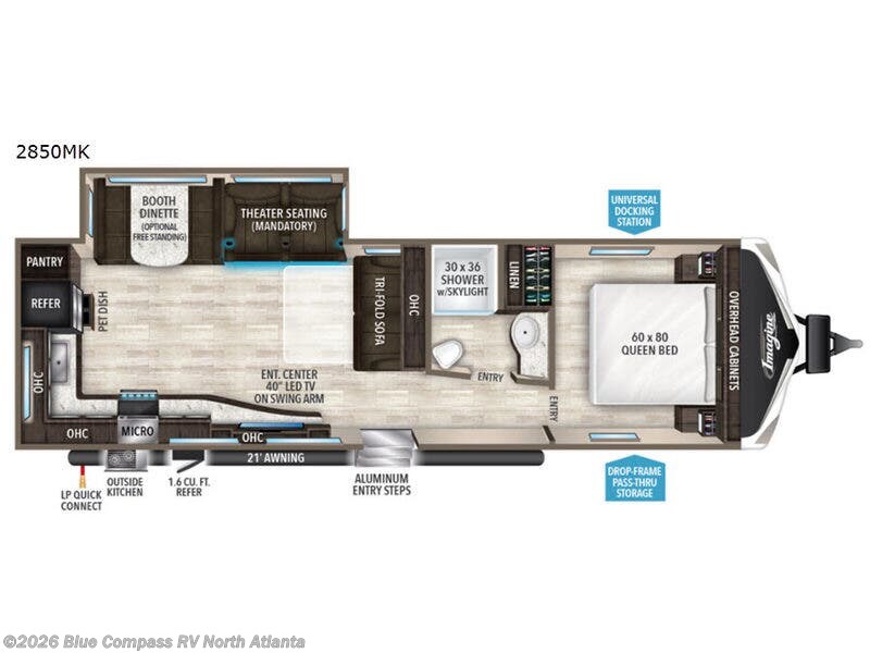 2019 Grand Design Imagine 2850mk - Used Travel Trailer For Sale by Blue Compass RV North Atlanta in Buford, Georgia features Slideout