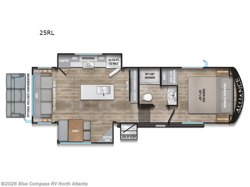 2027 Alliance RV Avenue All-Access 25RL - New Fifth Wheel For Sale by Blue Compass RV North Atlanta in Buford, Georgia features Slideout