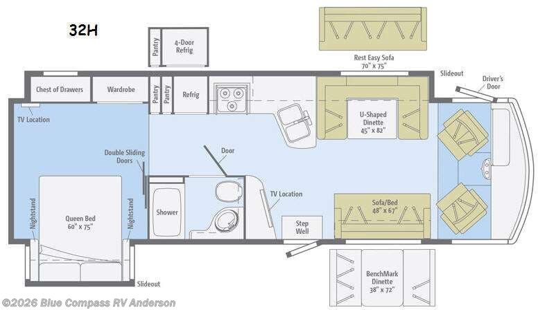 2015 Itasca Suncruiser 32H - Used Class A For Sale by Blue Compass RV Anderson in Anderson, California features Slideout