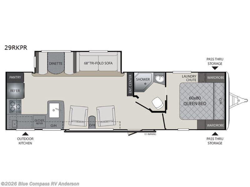 2019 Keystone Premier Ultra Lite 29RKPR - Used Travel Trailer For Sale by Blue Compass RV Anderson in Anderson, California features Slideout