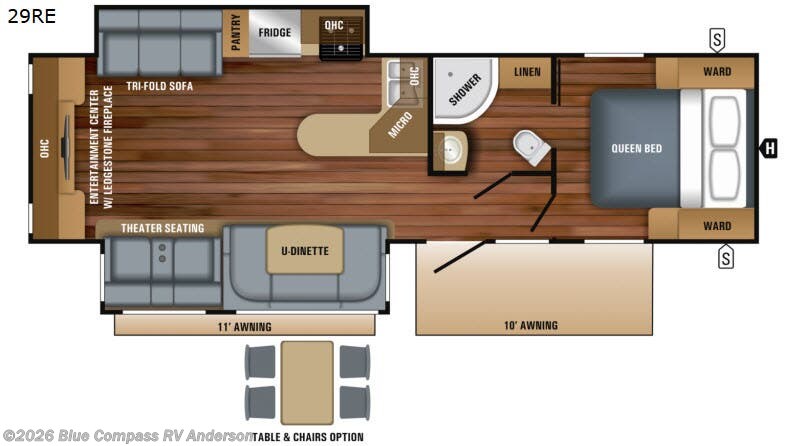 2018 Jayco White Hawk 29RE - Used Travel Trailer For Sale by Blue Compass RV Anderson in Anderson, California features Slideout