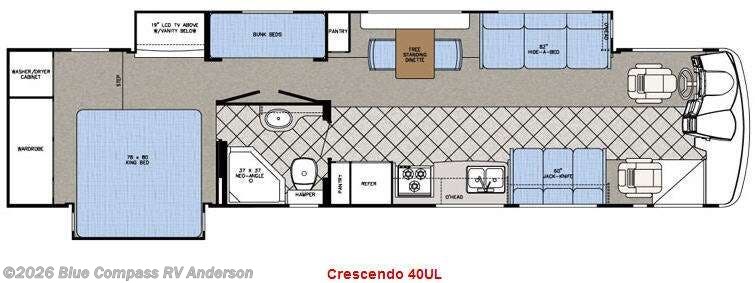 2008 Gulf Stream Crescendo 40UL - Used Class A For Sale by Blue Compass RV Anderson in Anderson, California features Slideout