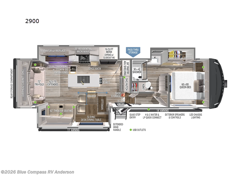 2026 Brinkley RV Model Z 2900 - New Fifth Wheel For Sale by Blue Compass RV Anderson in Anderson, California features Slideout