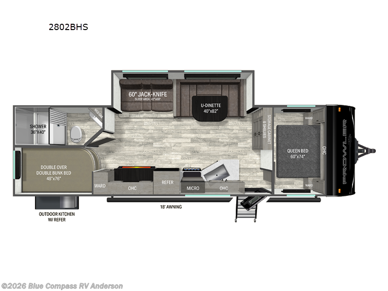 2026 Heartland Prowler 2802BHS - New Travel Trailer For Sale by Blue Compass RV Anderson in Anderson, California features Slideout