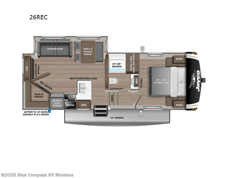 2026 Jayco Eagle HT 26REC - New Fifth Wheel For Sale by Blue Compass RV Manteca in Manteca, California features Slideout
