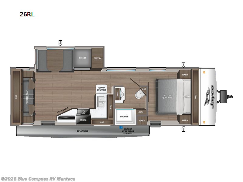 2023 Jayco Jay Feather 26RL - Used Travel Trailer For Sale by Blue Compass RV Manteca in Manteca, California features Slideout