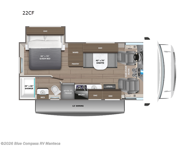 2026 Jayco Redhawk SE 22CF - New Class C For Sale by Blue Compass RV Manteca in Manteca, California features Slideout