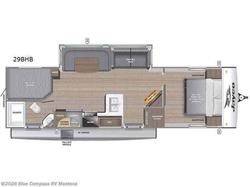2026 Jayco Jay Feather 29BHB - New Travel Trailer For Sale by Blue Compass RV Manteca in Manteca, California features Slideout