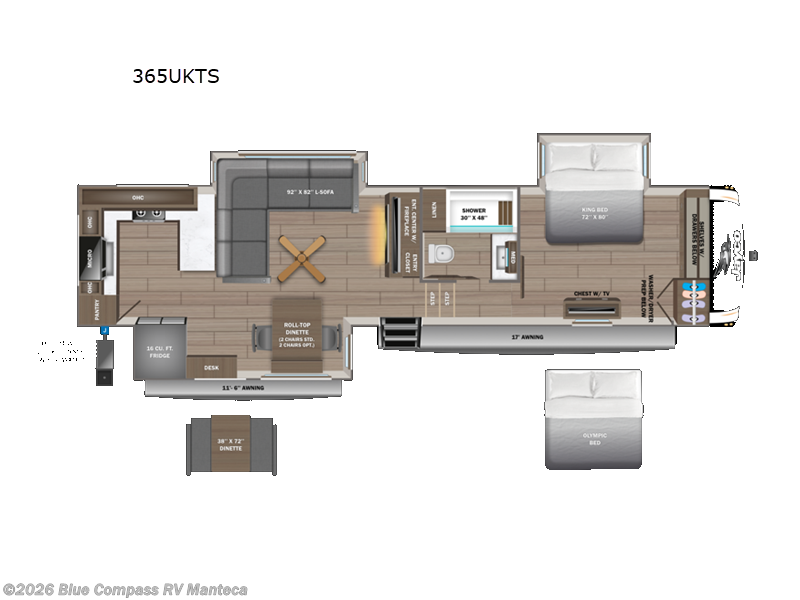 2026 Jayco Eagle 365UKTS - New Fifth Wheel For Sale by Blue Compass RV Manteca in Manteca, California features Slideout