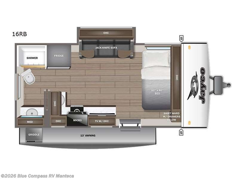 2026 Jayco Jay Feather Air 16RB - New Travel Trailer For Sale by Blue Compass RV Manteca in Manteca, California features Slideout