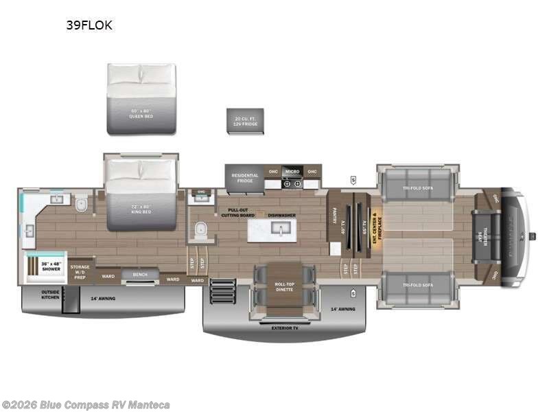 2026 Jayco Pinnacle 39FLOK - New Fifth Wheel For Sale by Blue Compass RV Manteca in Manteca, California features Slideout