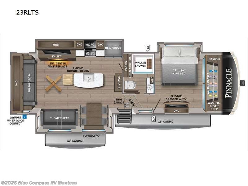 2023 Jayco Pinnacle 32RLTS - Used Fifth Wheel For Sale by Blue Compass RV Manteca in Manteca, California features Slideout