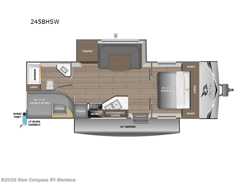 2026 Jayco Jay Flight SLX 245BHSW - New Travel Trailer For Sale by Blue Compass RV Manteca in Manteca, California features Slideout