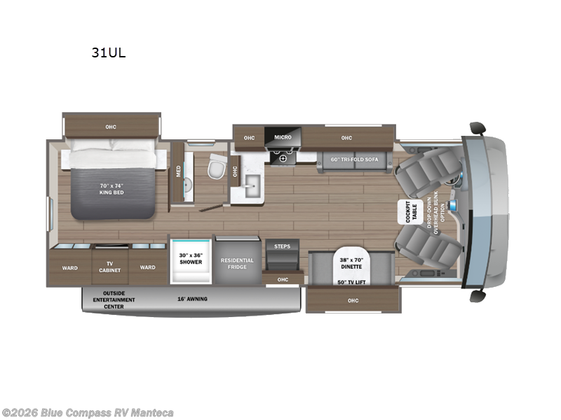 2026 Jayco Precept 31UL - New Class A For Sale by Blue Compass RV Manteca in Manteca, California features Slideout