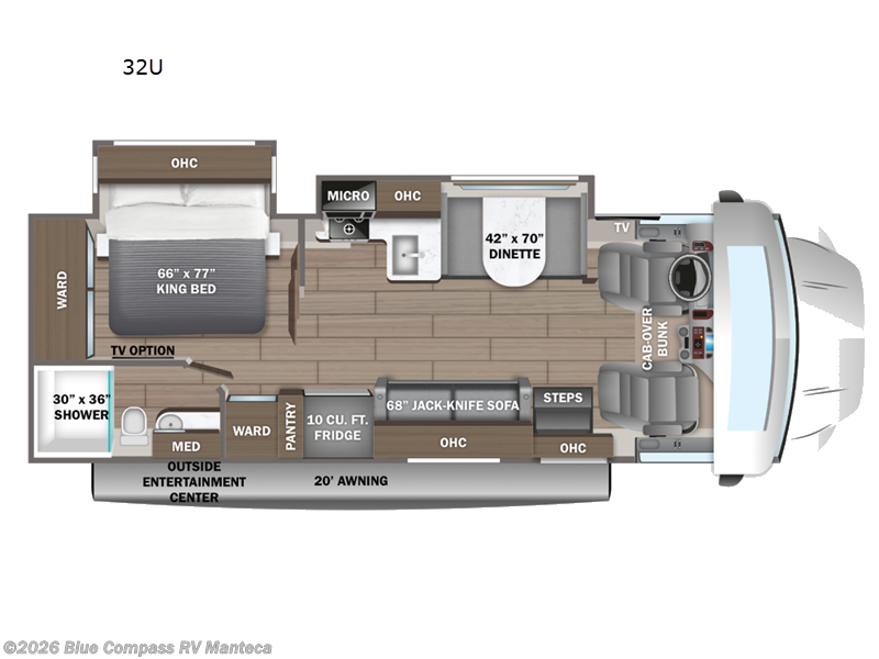 2026 Jayco Greyhawk XL 32U - New Super C For Sale by Blue Compass RV Manteca in Manteca, California features Slideout