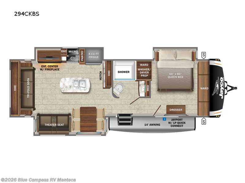 2022 Jayco Eagle HT 294CKBS - Used Travel Trailer For Sale by Blue Compass RV Manteca in Manteca, California features Slideout