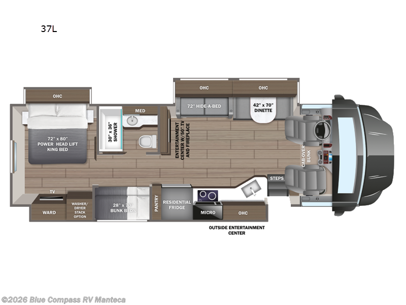 2027 Jayco Seneca Prestige 37L - New Super C For Sale by Blue Compass RV Manteca in Manteca, California features Slideout