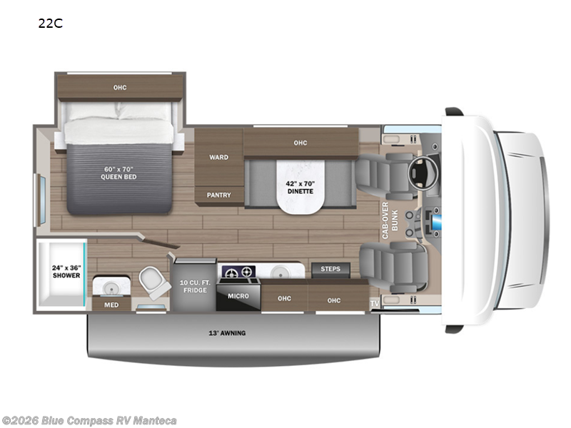 2025 Entegra Coach Odyssey SE 22C - Used Class C For Sale by Blue Compass RV Manteca in Manteca, California features Slideout