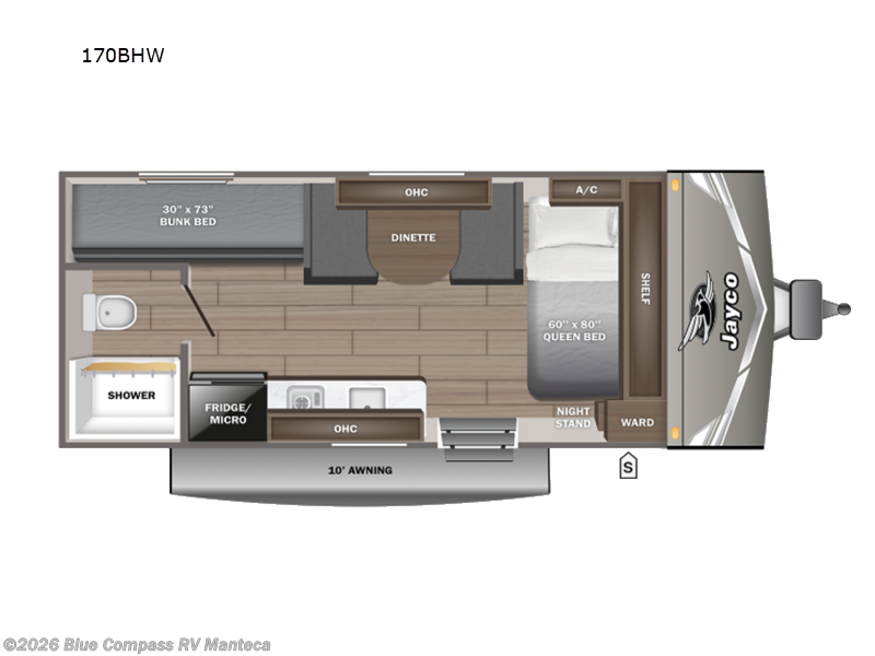 2027 Jayco Jay Flight 170BHW - New Travel Trailer For Sale by Blue Compass RV Manteca in Manteca, California