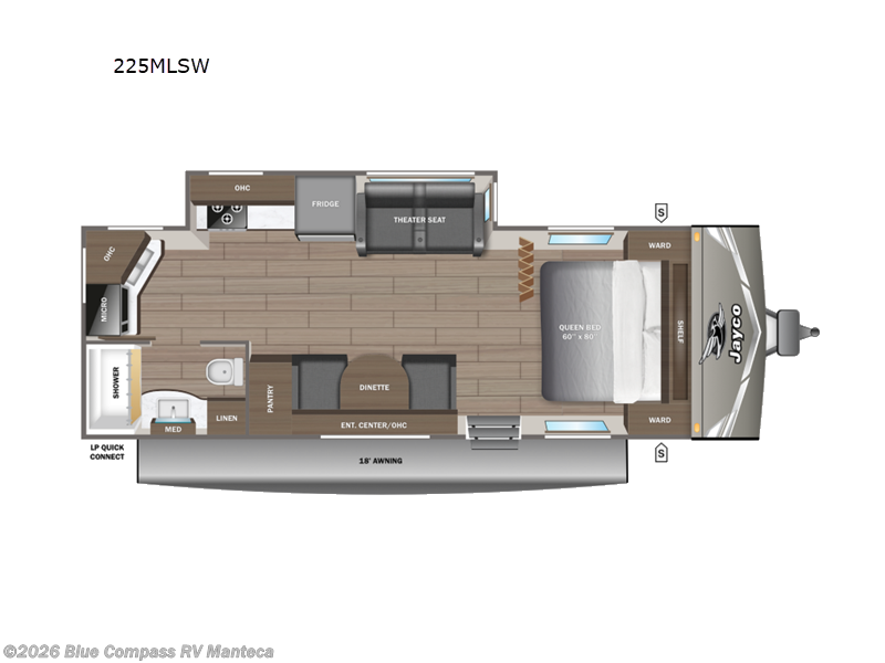 2027 Jayco Jay Flight 225MLSW - New Travel Trailer For Sale by Blue Compass RV Manteca in Manteca, California features Slideout